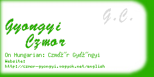 gyongyi czmor business card